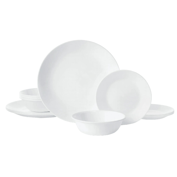 Corelle® Winter Frost White 12-Piece Round Dinnerware Set